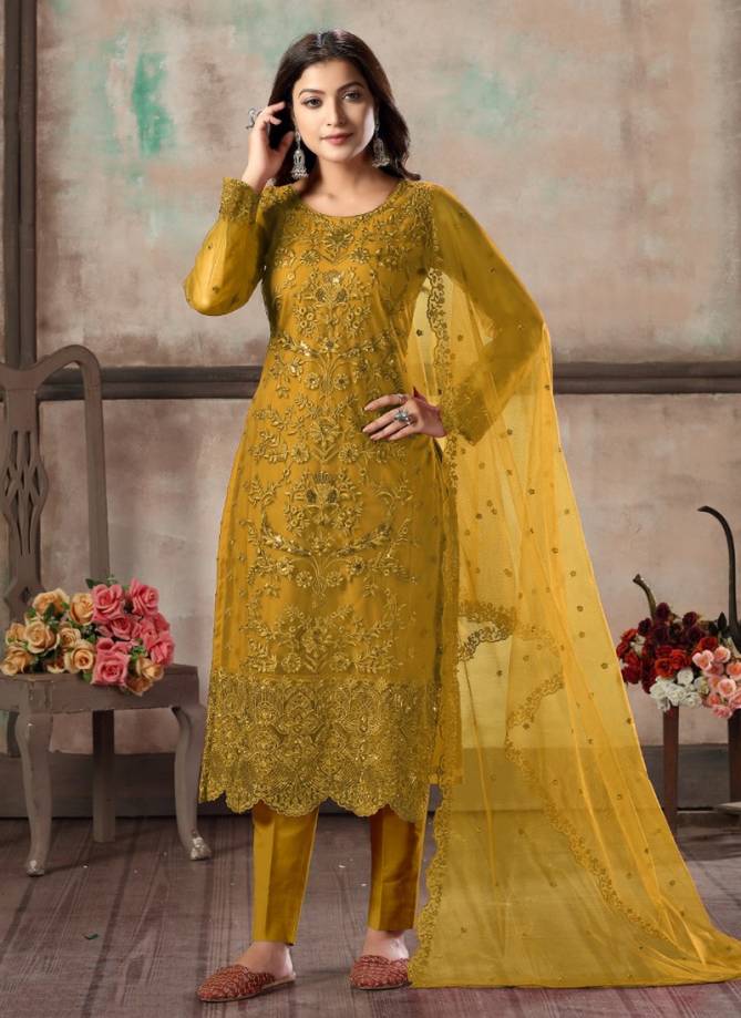 Twisha Vaani Vol 1 Fancy Designer Festive Wear Heavy Cording And Net with Heavy Tone To Tone Thread Sequence Work Net Salwar Suit Collection